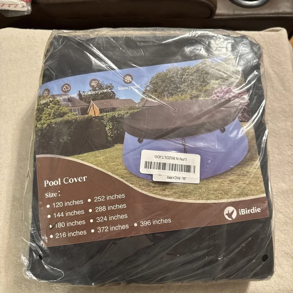 iBirdie Outdoor Above ‎ Pool Cover 15 Ft Round Stock Tank All Weather 180 inches