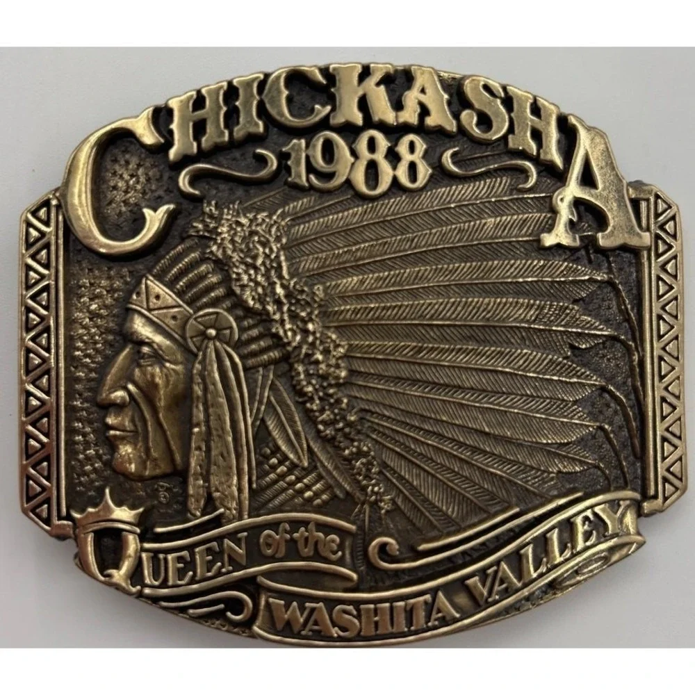 1988 Chickasha Belt Buckle Queen of the Washita Valley‎ Limited Edition