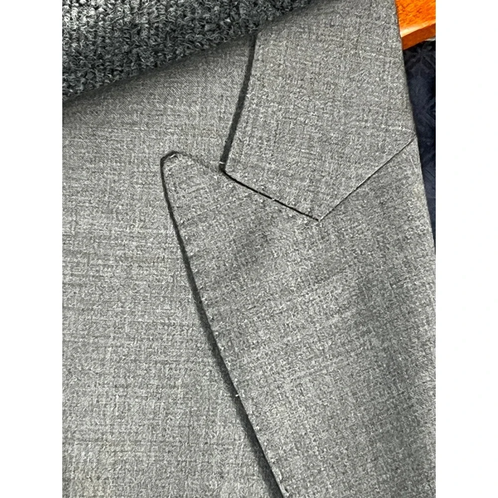 NWT Hardy Amies Savile Row London Men's Grey Wool Blazer Suit‎ Jacket 38R Slim