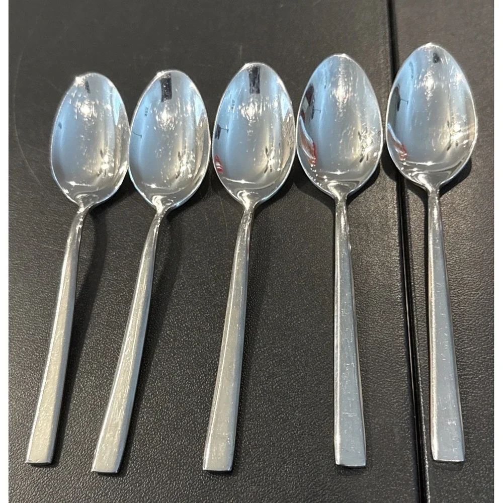 Reed & Barton Cole Soup Spoons Spoon 18/10 Stainless Steel Flatware Set Of 5