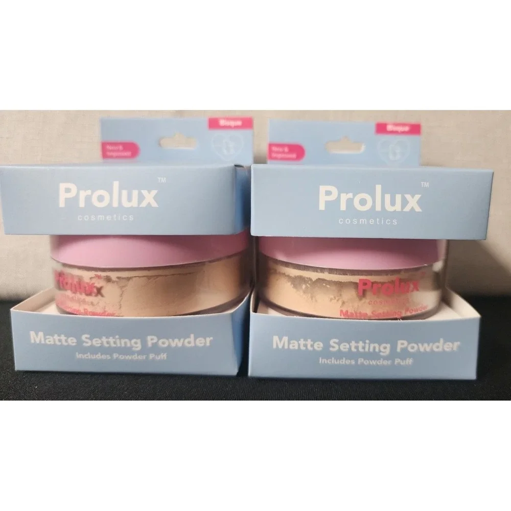 PROLUX Cosmetics Matte Setting Powder With Puff ~ Bisque ‎  (2)   New