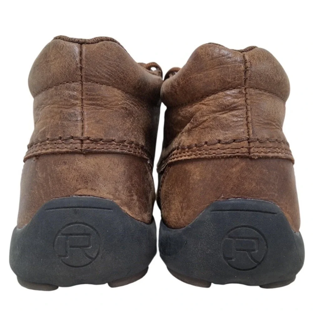 Roper Mens Brown Leather‎ Lace Up Chukka Moccasin Round Toe Chukka Boots 11.5