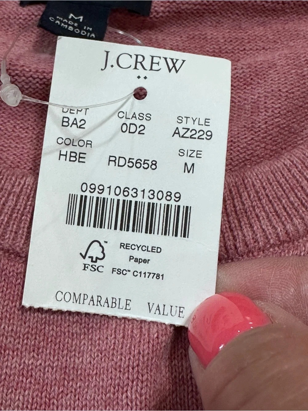 J. Crew classic crew