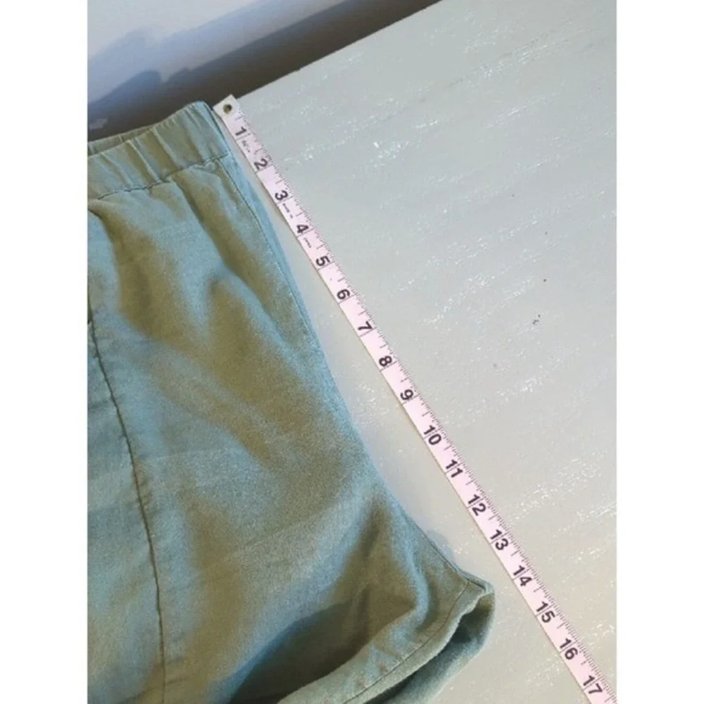 Quince 100% European Linen Tapered Ankle Pant Light Cargo Olive Green size XL