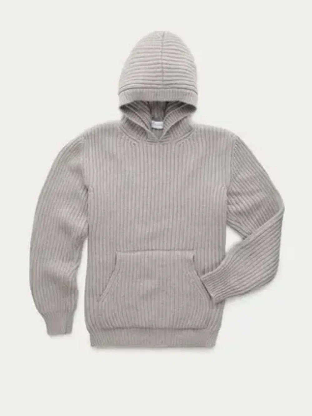 Wolf vs Goat Wool Chunky Pullover Hoodie Sweater Grey
