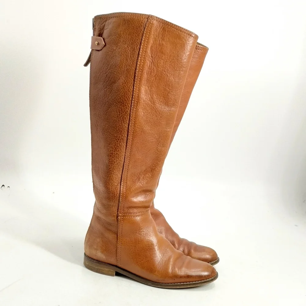 Madewell‎ Sidney Tall Riding Boots Brown Leather