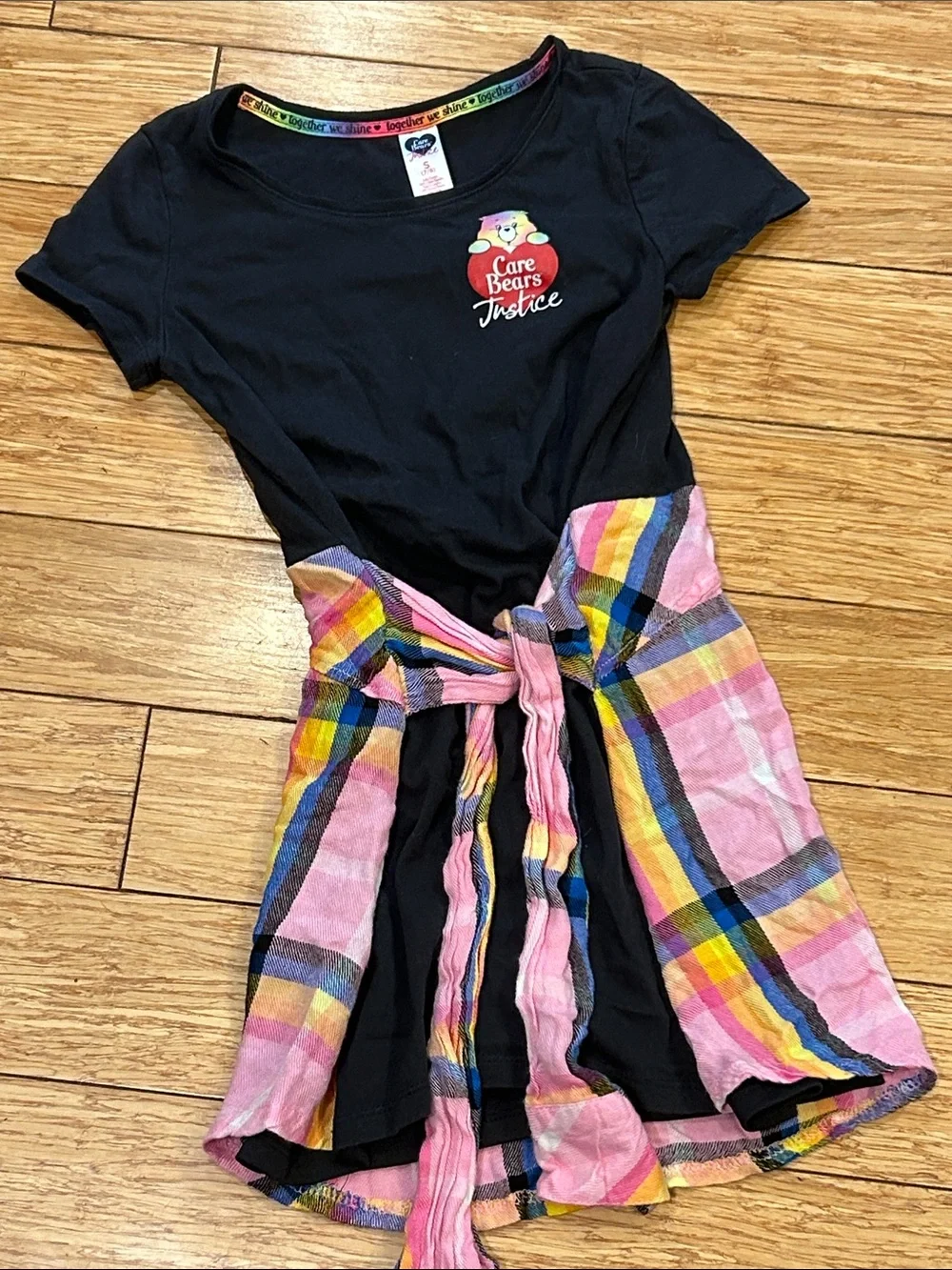 Justice Y2K Grunge Brand Care Bears 2fer shift dress 7-8