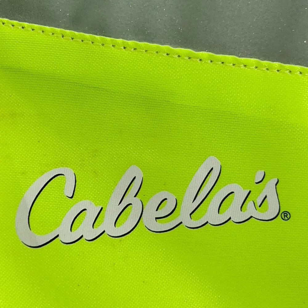 Dog Life Preserver Cabela's XL Black Grey and Bright Yellow Nylon & Hook/ Loop