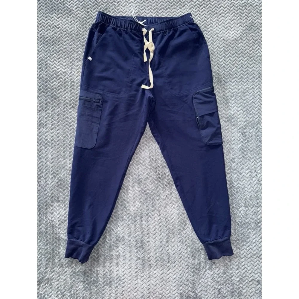 FIGS Men's Scrub Navy Blue Set Tansen Joggers Pants And Top Size Medium
