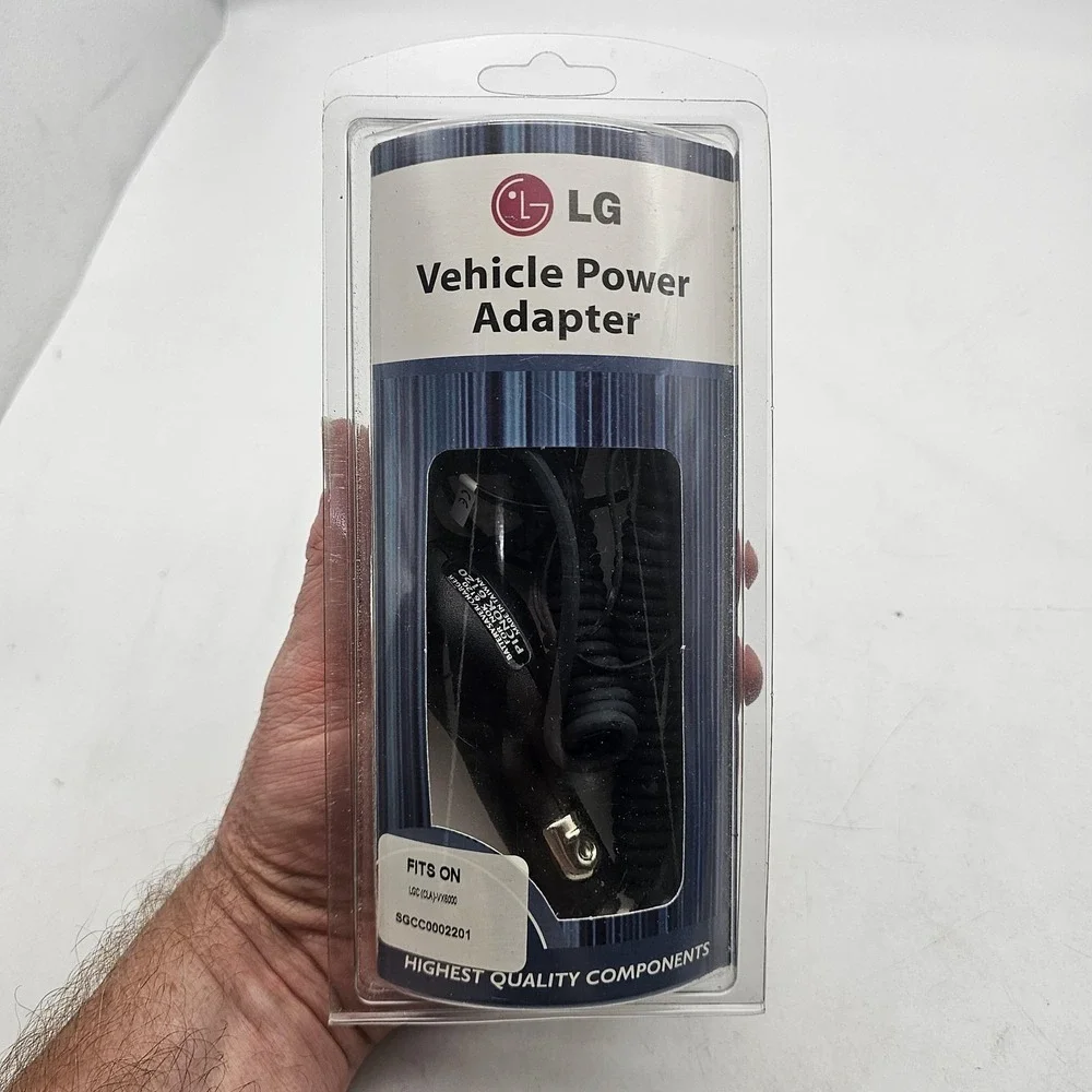 LG Vehicle Power Adapter Car Charger VX6000 Nokia 6120 Headset Black 12V LED