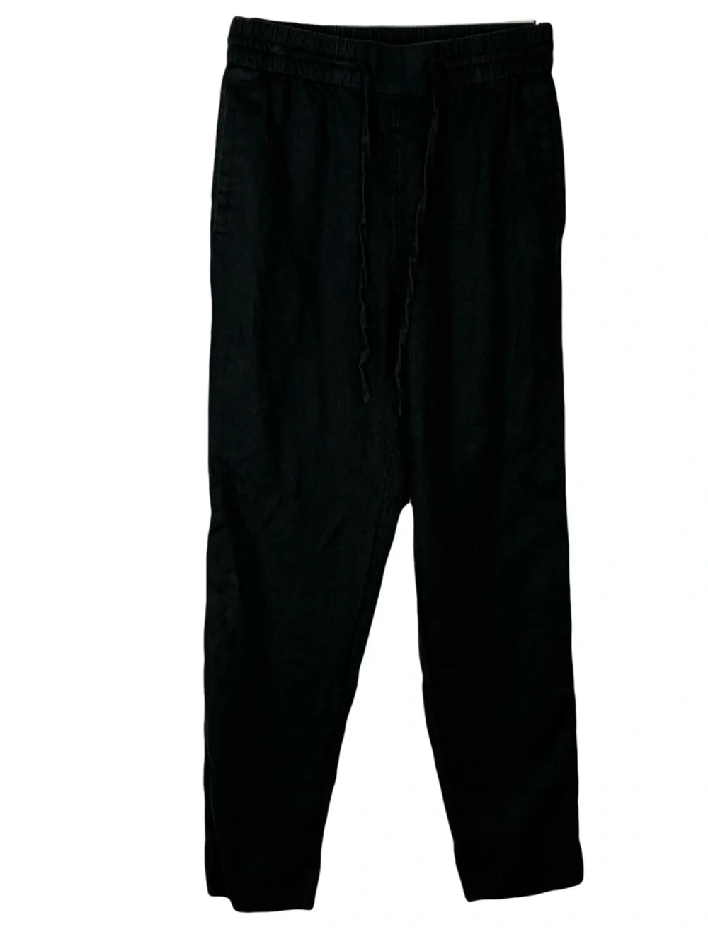 Nwot COS Linen Pants Women Size 2 Black Drawstring