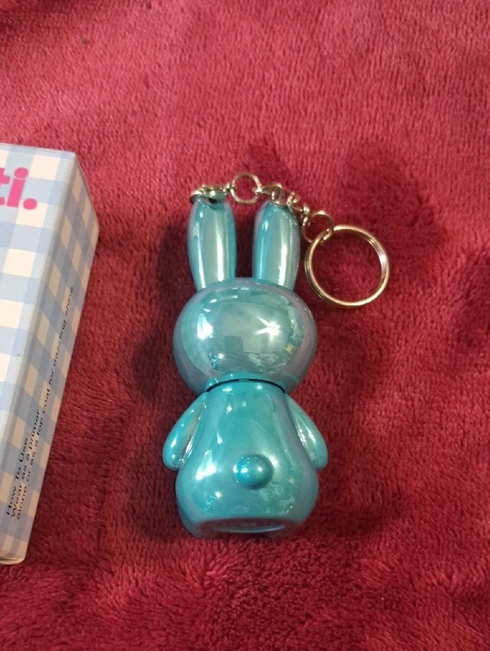 Kati Bunny Lip Gloss Keychain - Teal