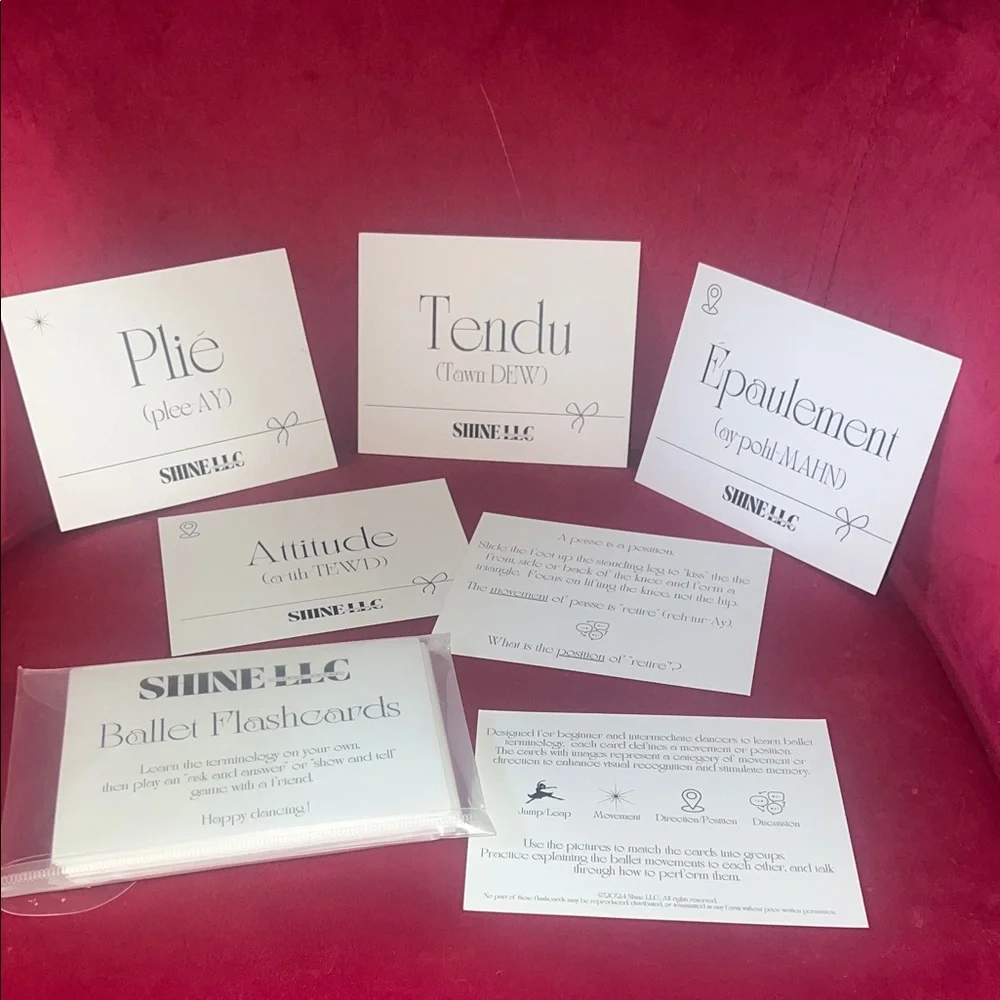 Dance - Ballet Flashcards for Terminology - kids gift- make learning fun!