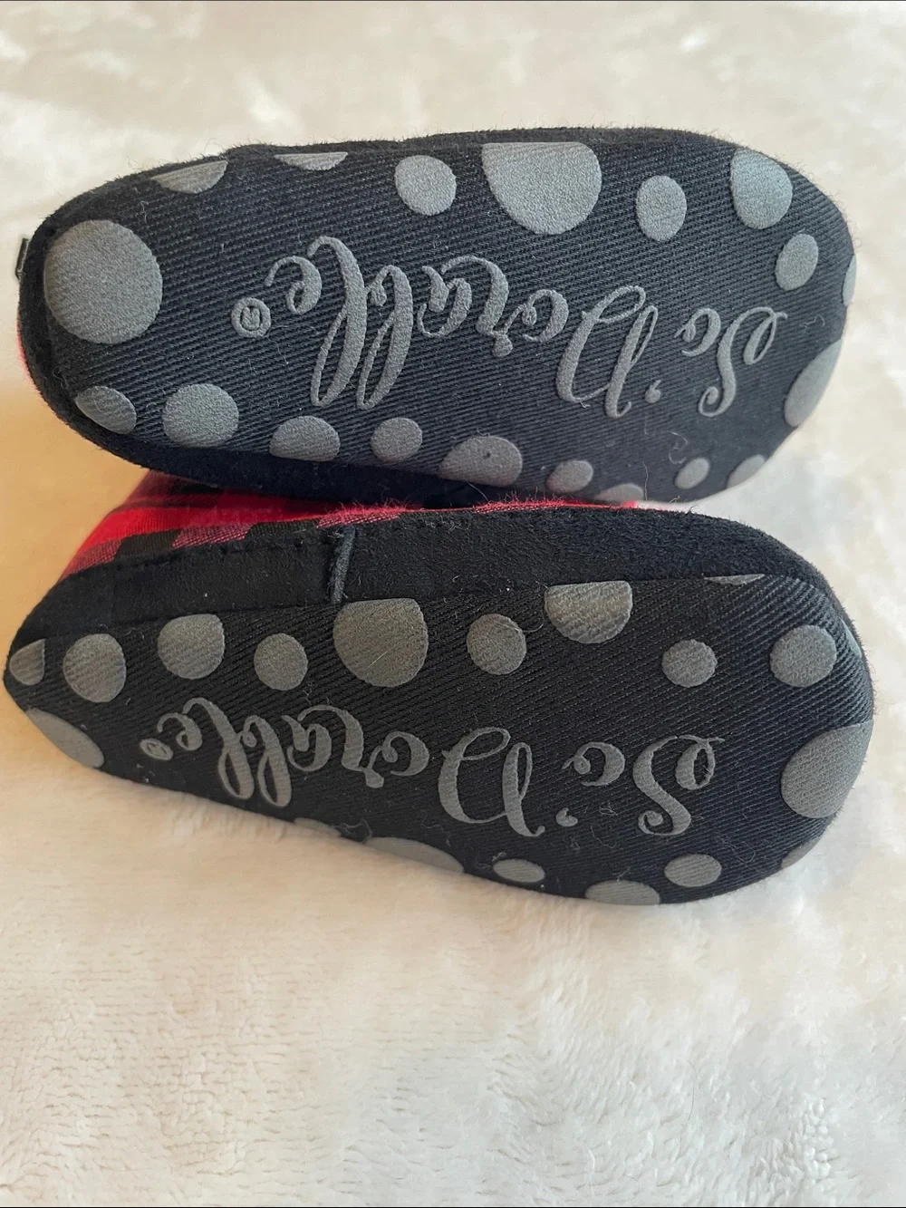 Buffalo Plaid Baby Booties