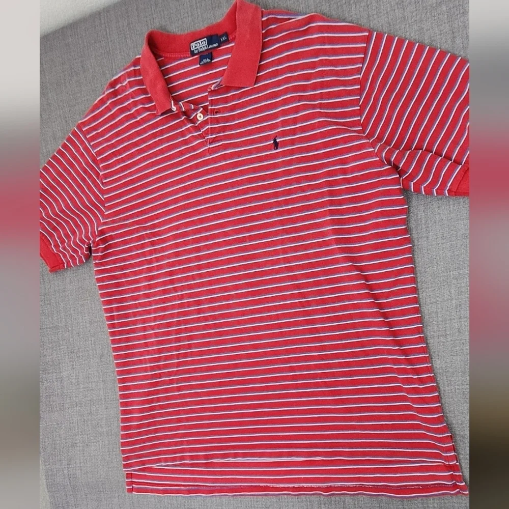 Polo Ralph Lauren Striped Polo Style Shirt. 100% Cotton. XXL