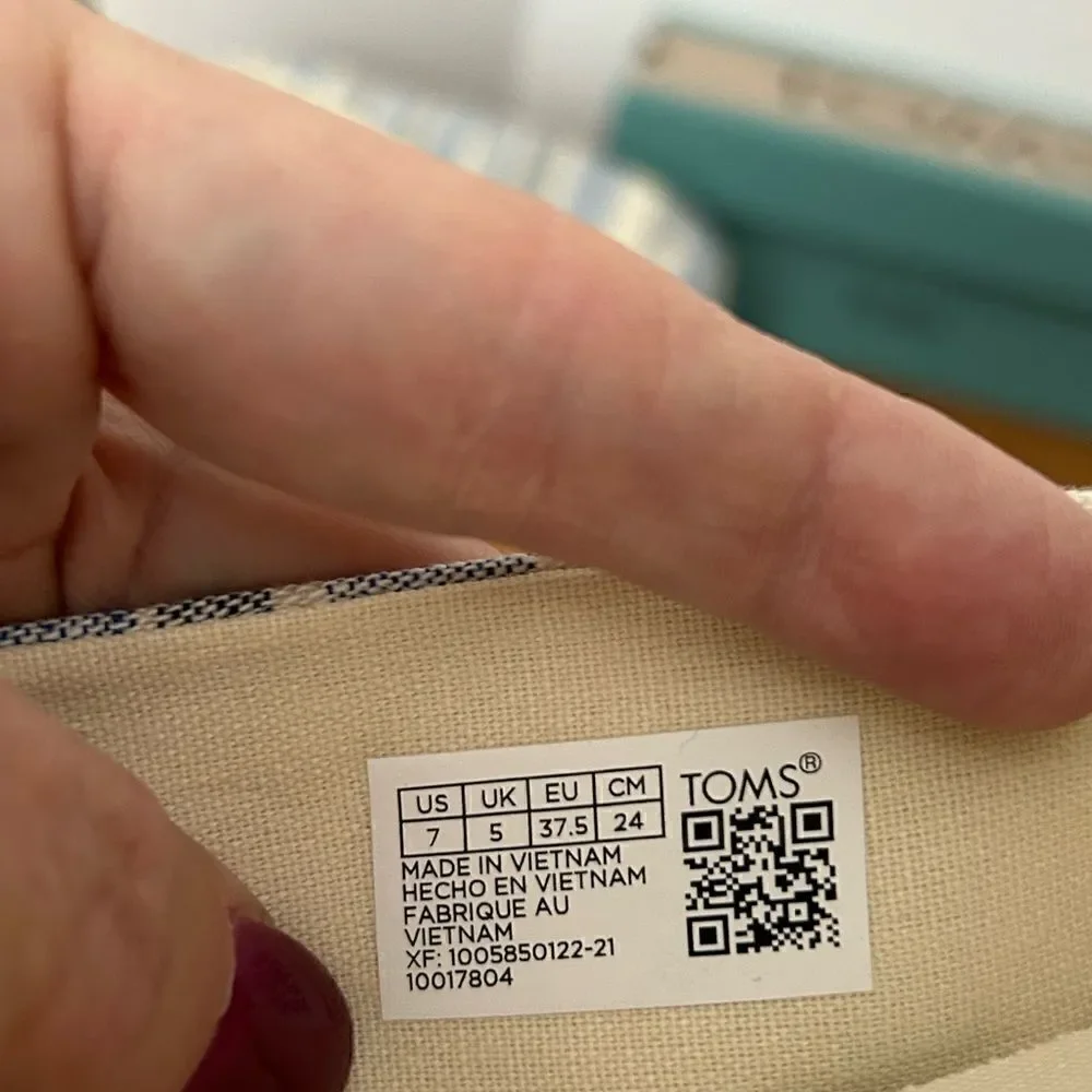 Toms canvas ortholite