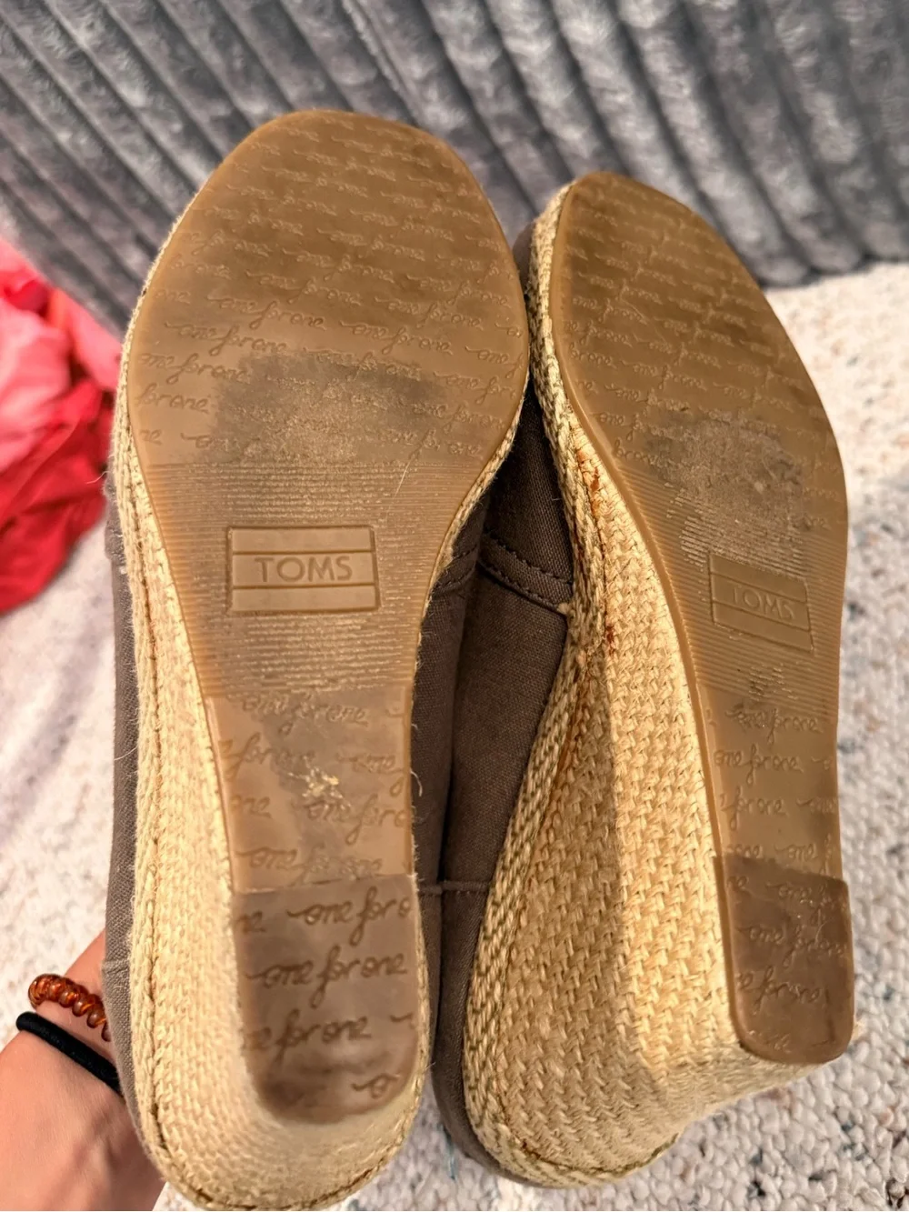Toms taupe canvas