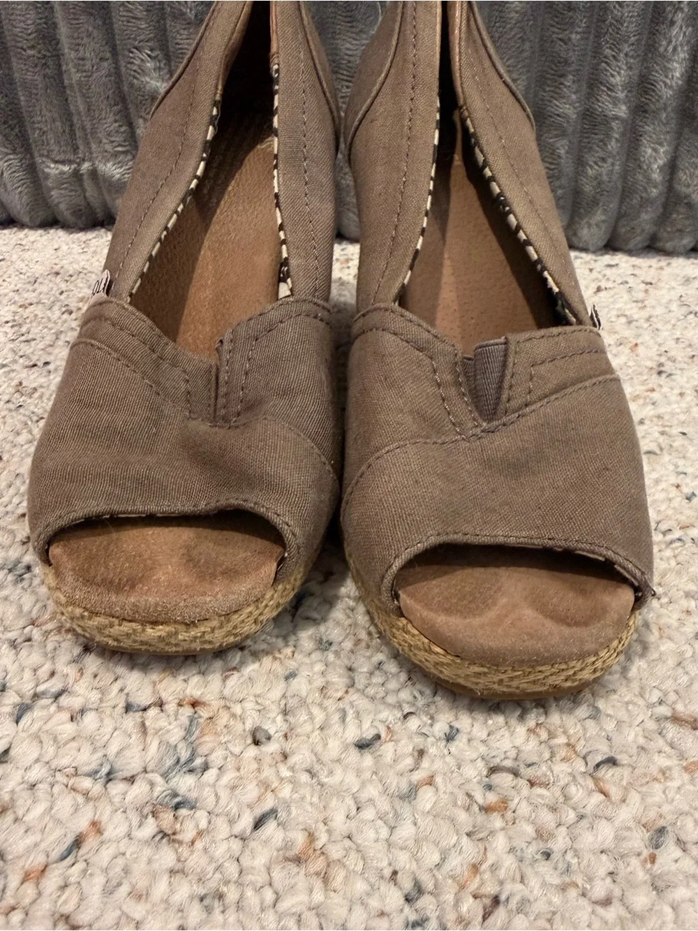 Toms taupe canvas