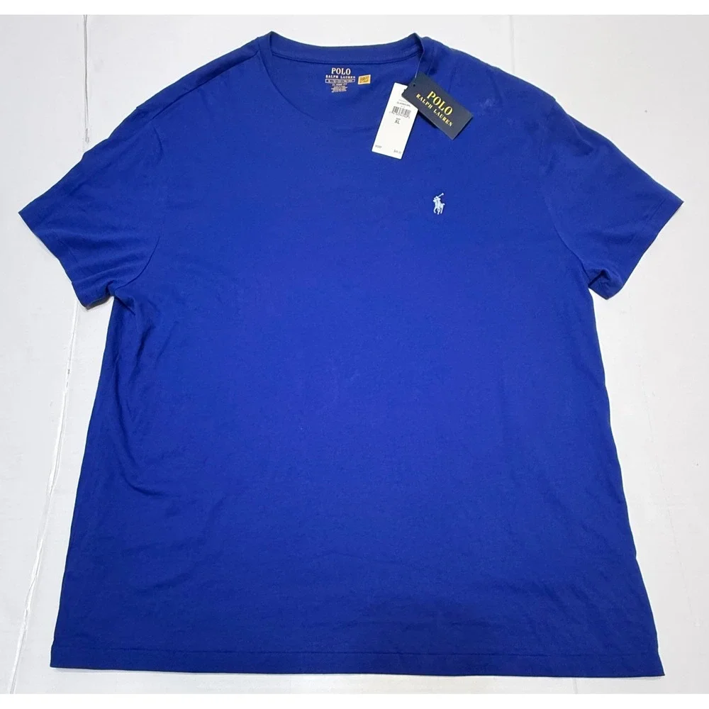 Polo Ralph Lauren Mens XL Royal Blue Classic Fit Short Sleeve Pony Logo T-Shirt