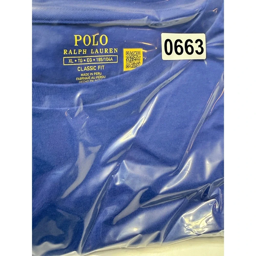 Polo Ralph Lauren Mens XL Royal Blue Classic Fit Short Sleeve Pony Logo T-Shirt