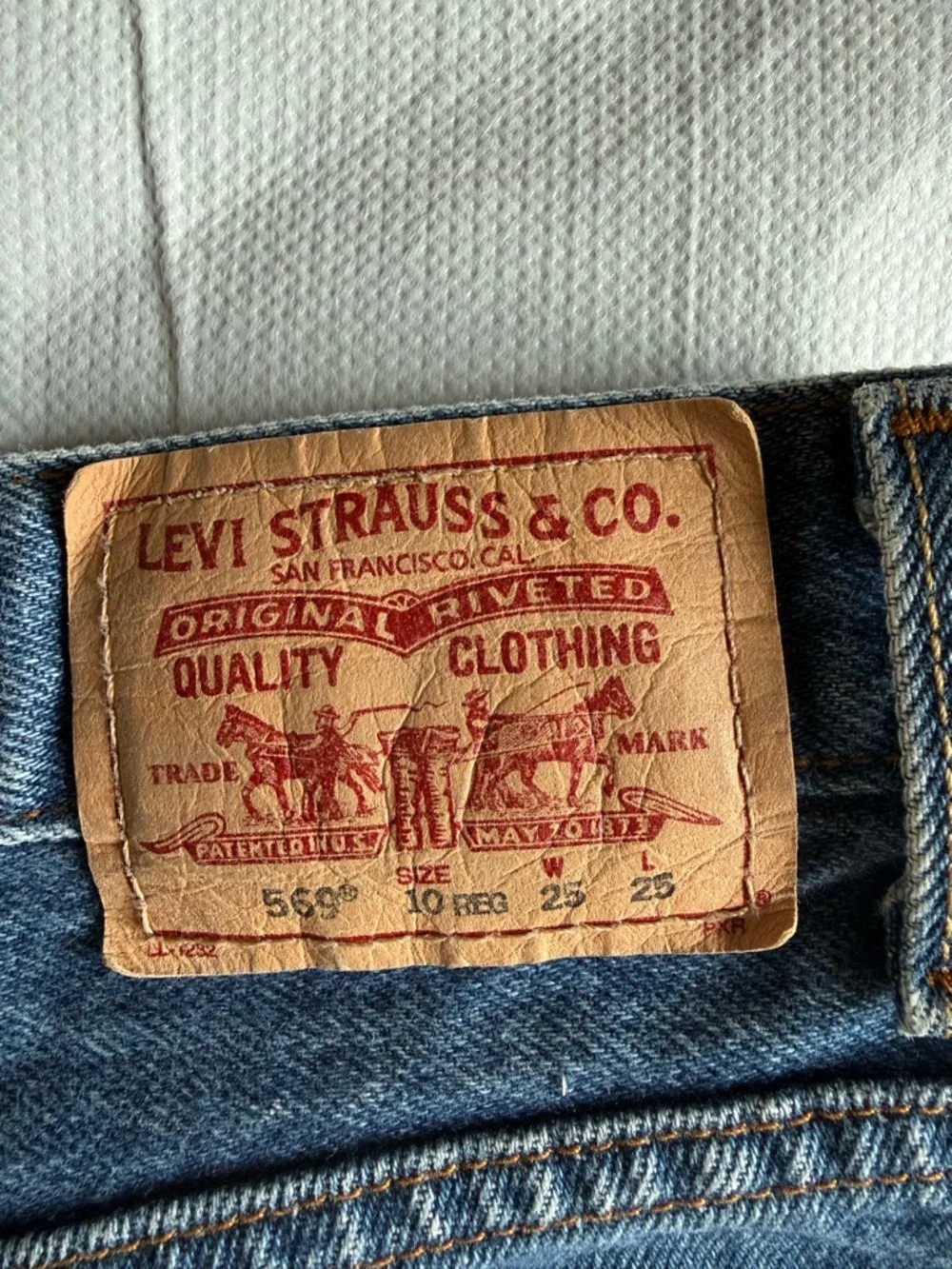 Levi's Frayed Hem Denim Shorts