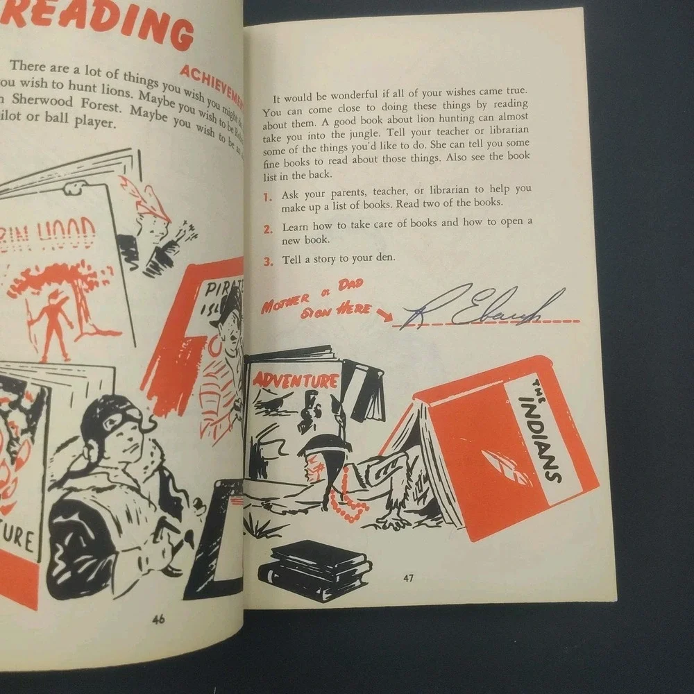 1954 Wolf Cub Scout Handbook Book Paperback VTG Educational‎ B10.1GA3405