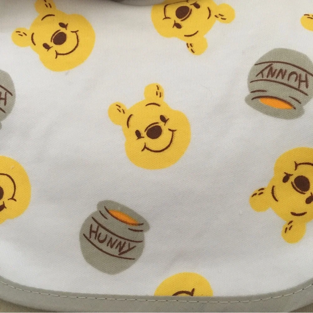 NEW 7 Bibs Winnie the Pooh Bear Theme Variety Pack | Disney Baby