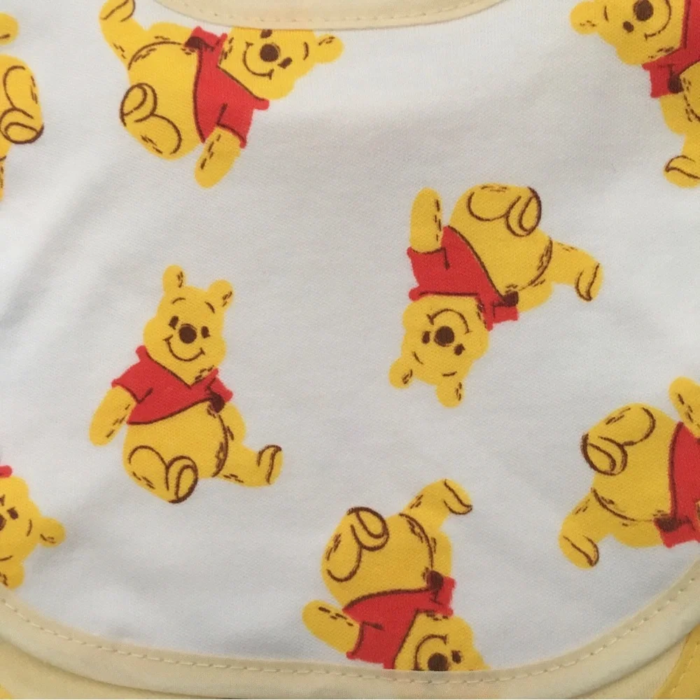 NEW 7 Bibs Winnie the Pooh Bear Theme Variety Pack | Disney Baby