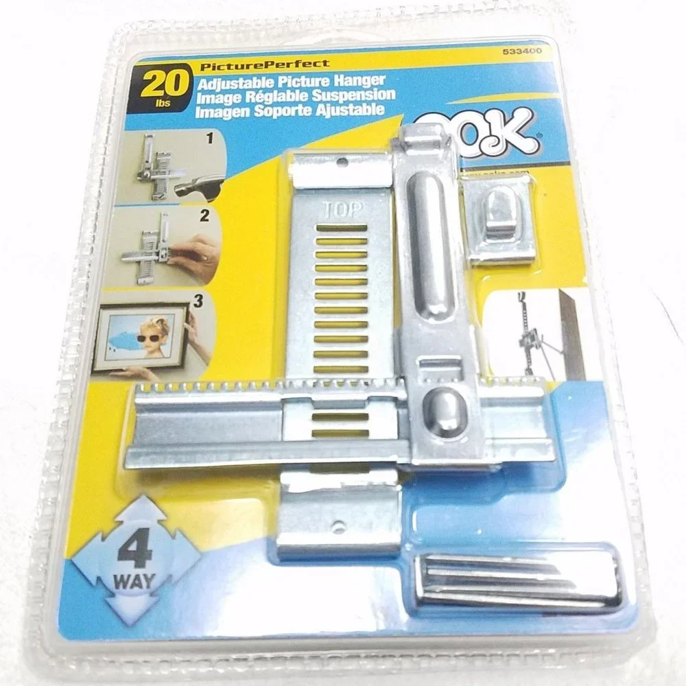 Set of 6 OOK Hillman Picture Perfect 4-Way Adjustable Picture Hanger Hardware BR