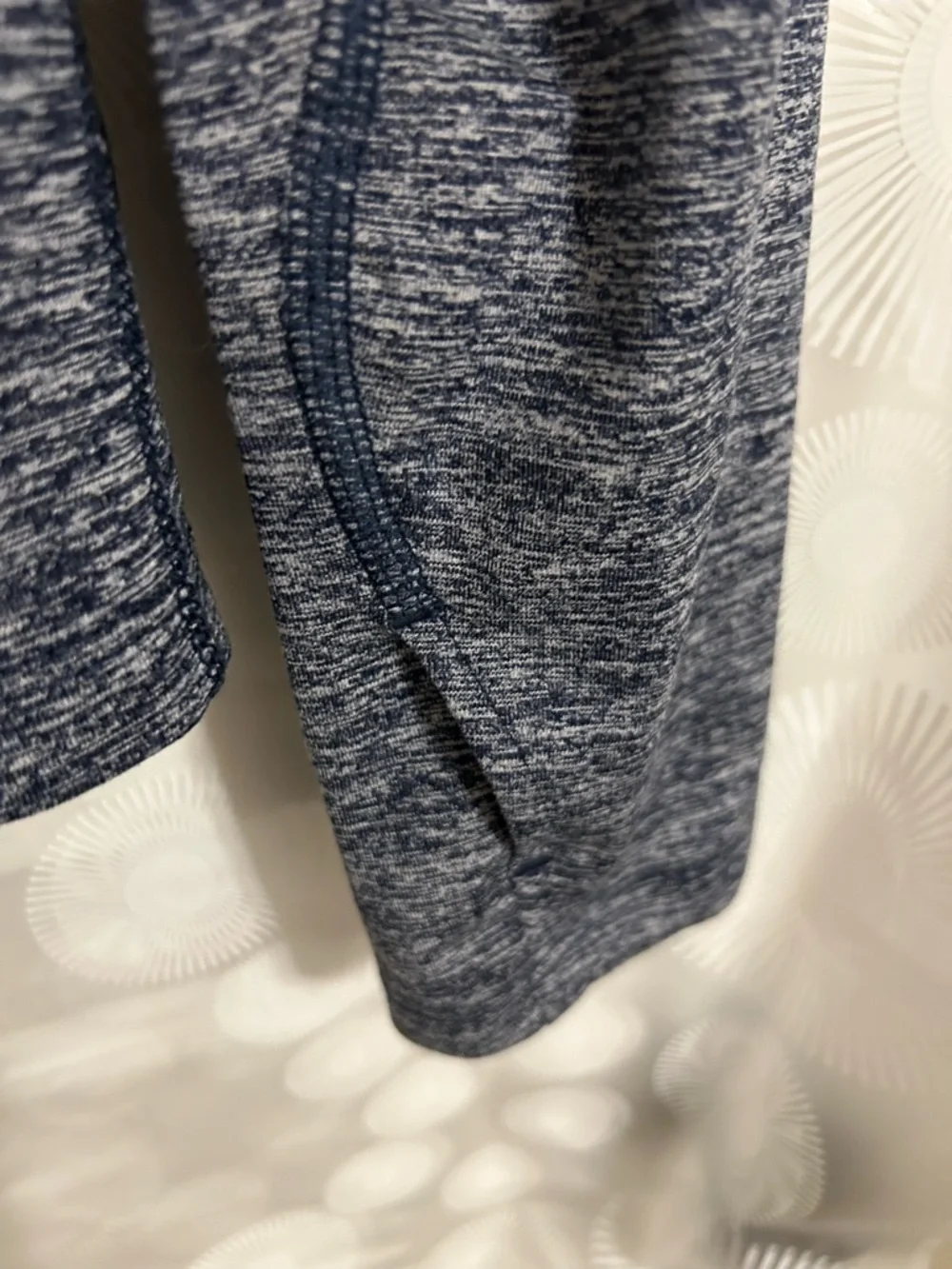 Nike Running Dri-FIT Quarter Zip Pullover Blue Heather Space Dye Womens Medium