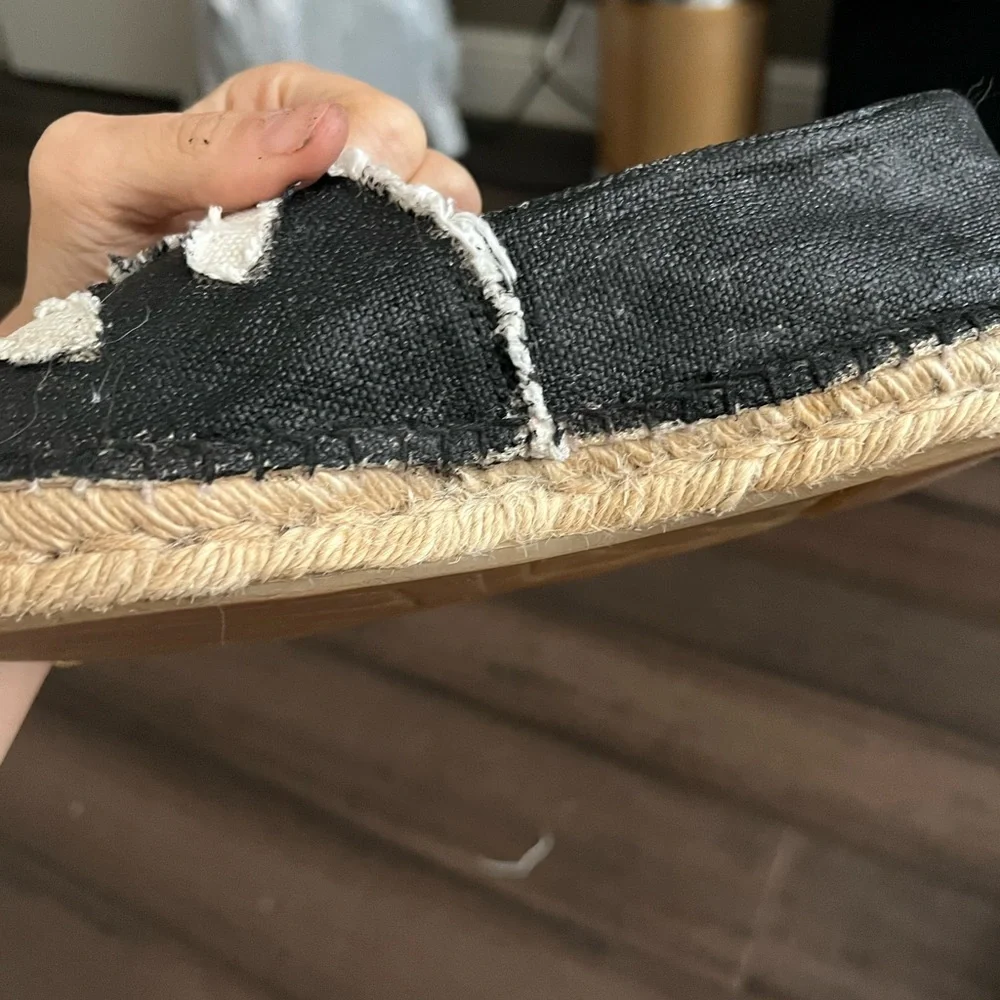 COPY - Chanel  CC Espadrilles Flats Black  Size 38 Dust Bag