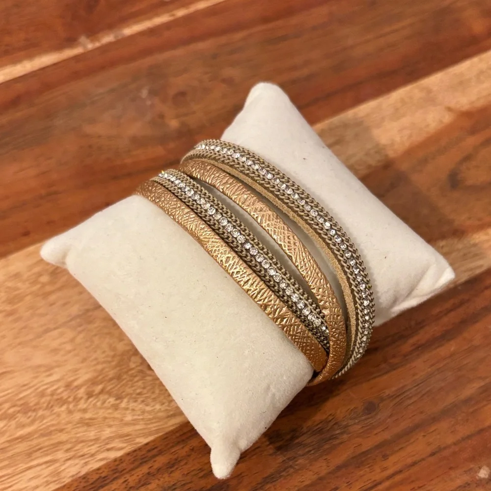 Gold and Silver Wrap‎ Bracelet