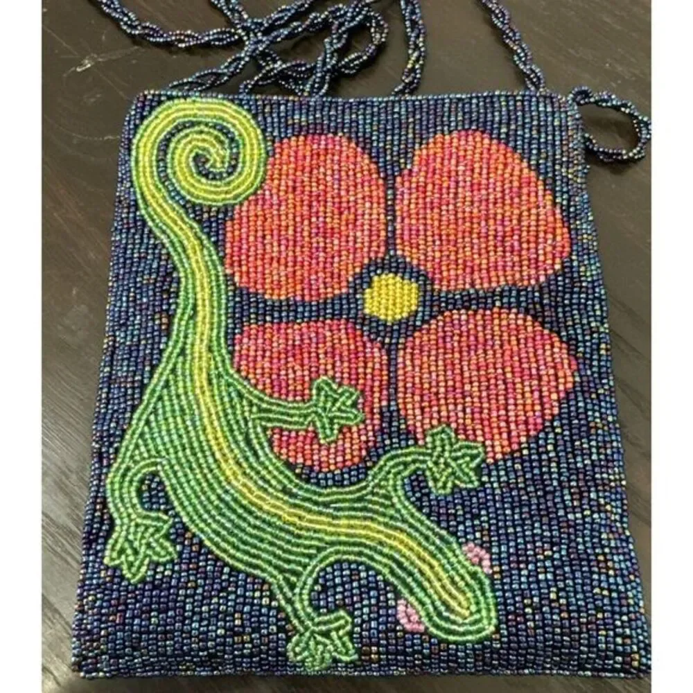 Iguana Beaded‎ Bag 5.75