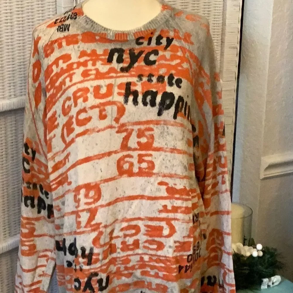Express nyc state grapic sweater large