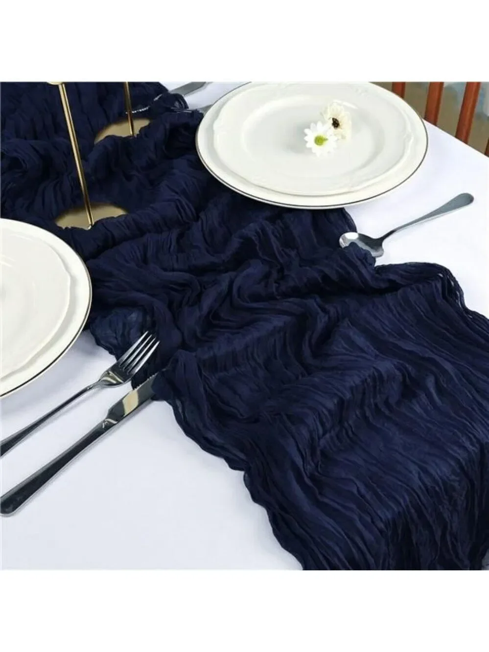 6 pack navy blue cheesecloth table runner 10ft gauze fabric wedding party decor