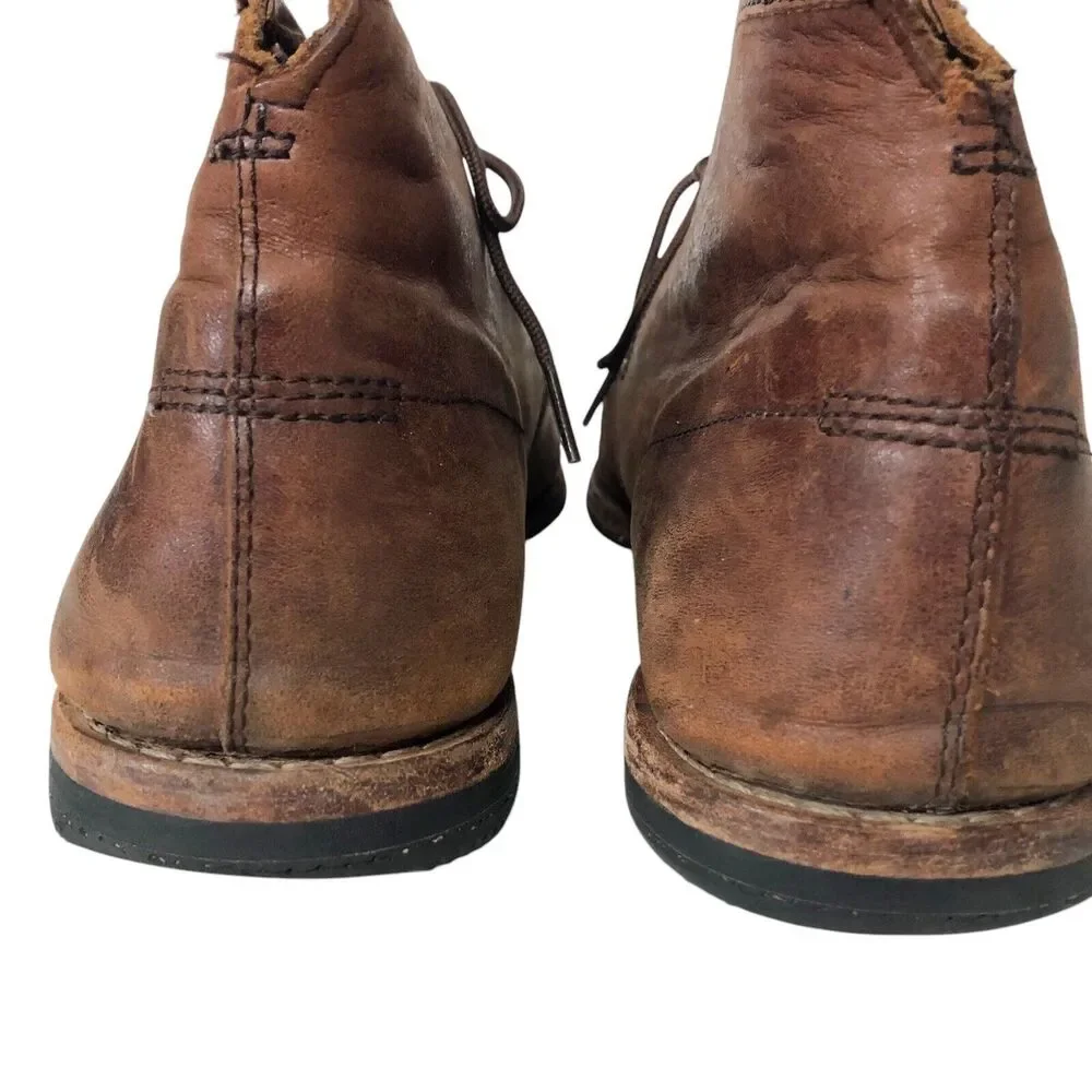 Timberland Mens 12 Wodehouse Lost History Chukka Boots Burnished Dark Brown
