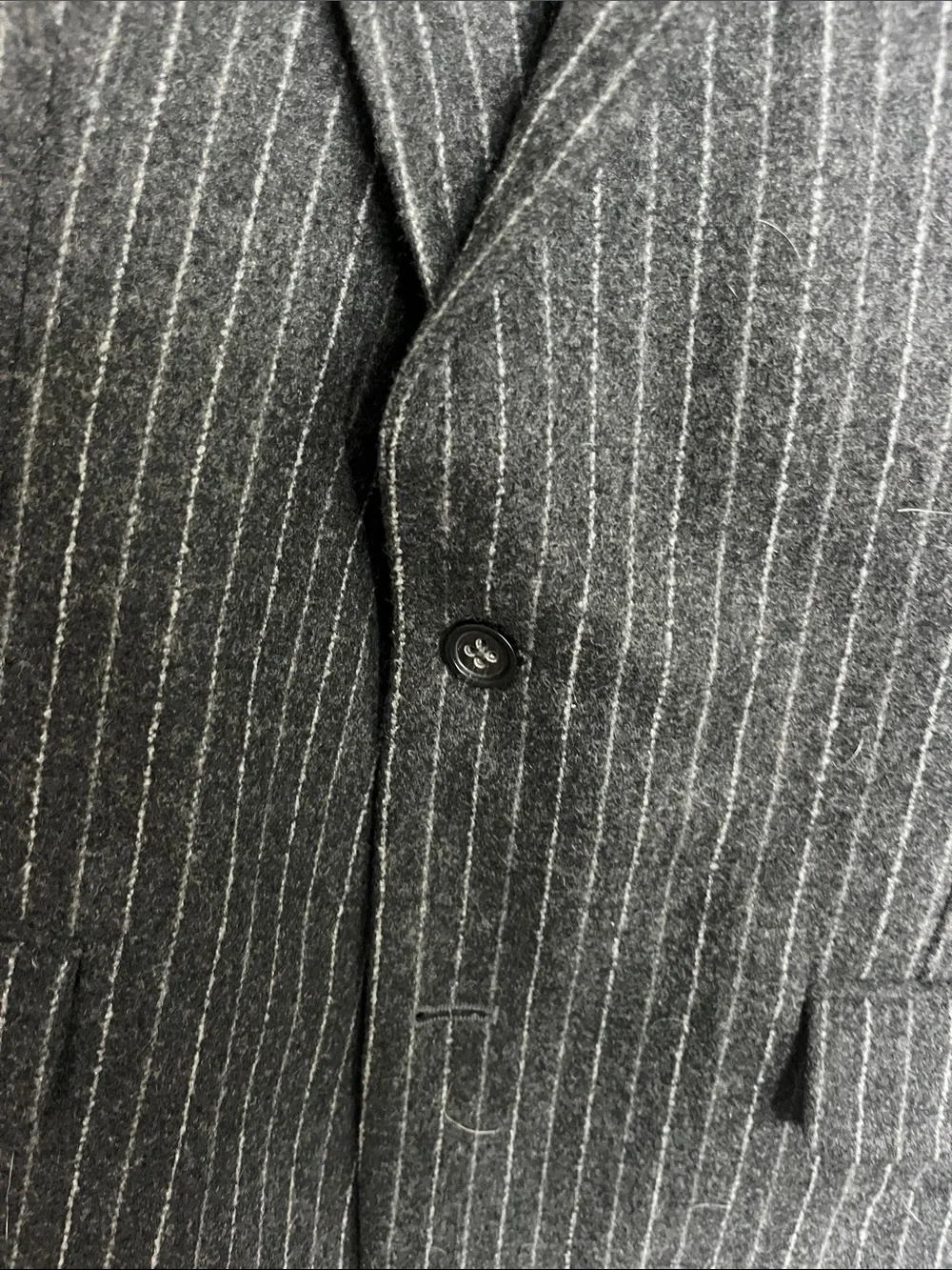 Banana Republic Dark Charcoal Pinstripe Suit Jacket