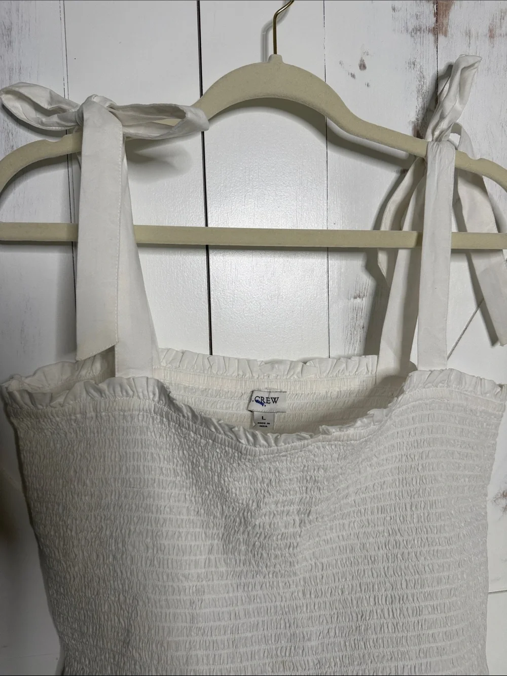 J. Crew smocked bodice