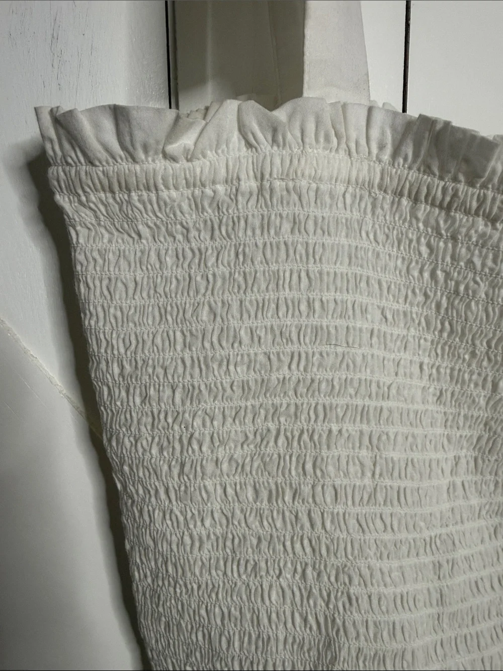 J. Crew smocked bodice