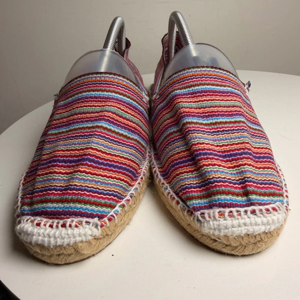 Alpargatus Rainbow Stripe Espadrille Flats Made in Spain Vegan EU 41