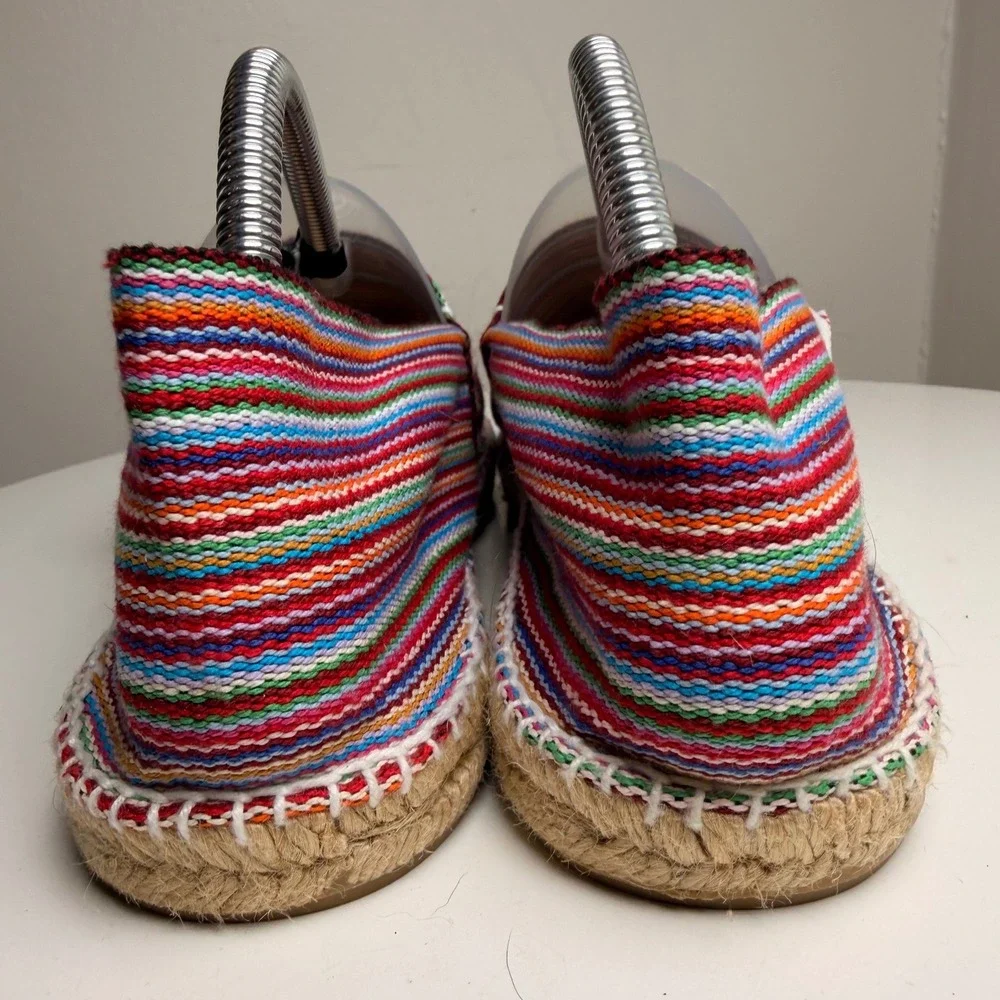 Alpargatus Rainbow Stripe Espadrille Flats Made in Spain Vegan EU 41