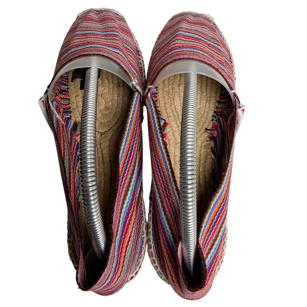 Alpargatus Rainbow Stripe Espadrille Flats Made in Spain Vegan EU 41