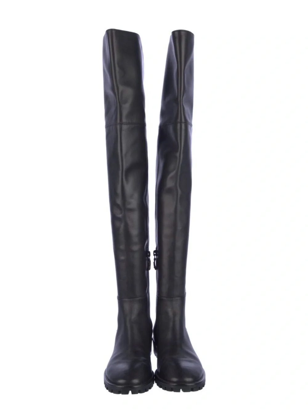 Stuart Weitzman Black Over-the-Knee Leather Boots