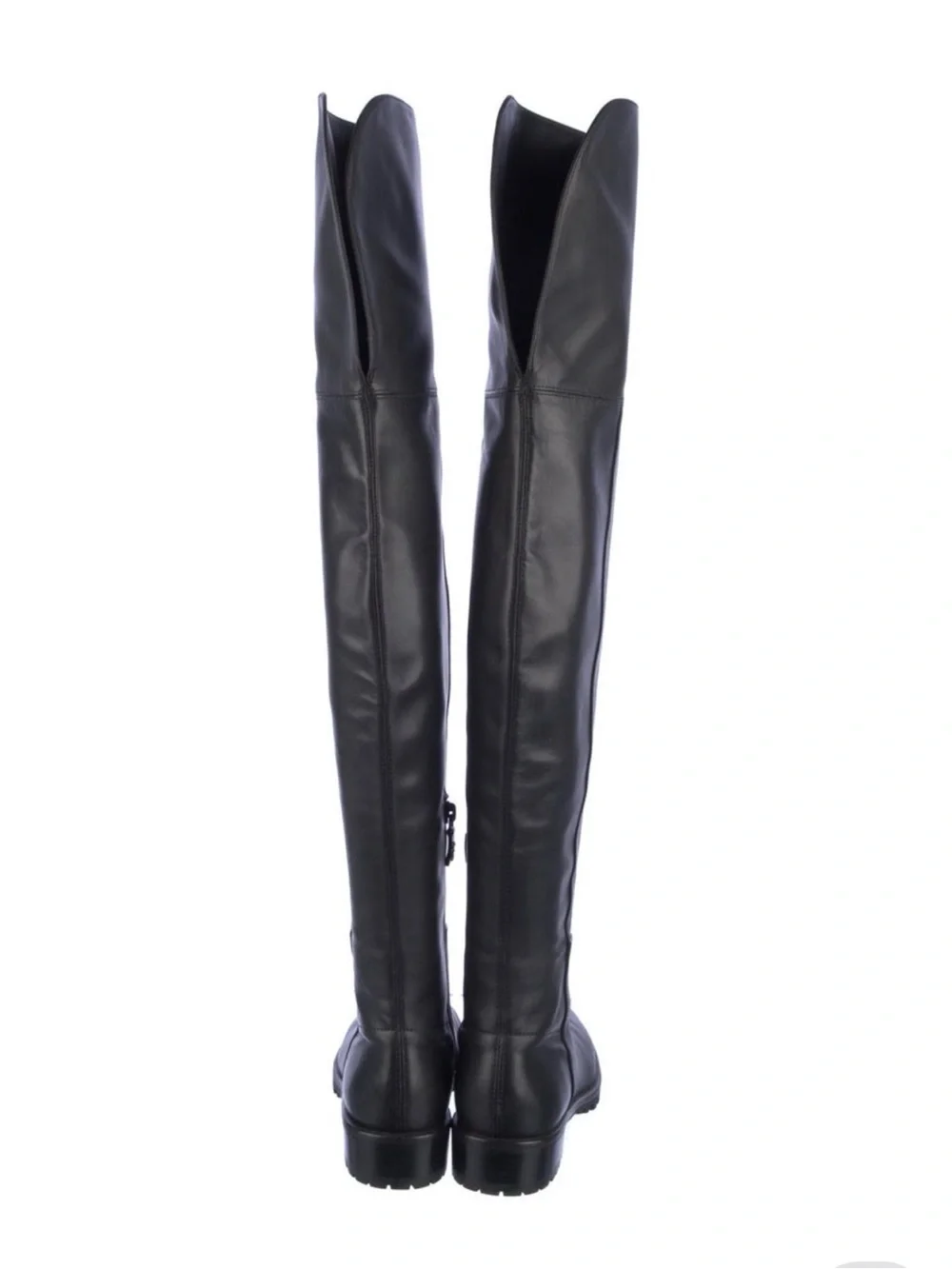 Stuart Weitzman Black Over-the-Knee Leather Boots