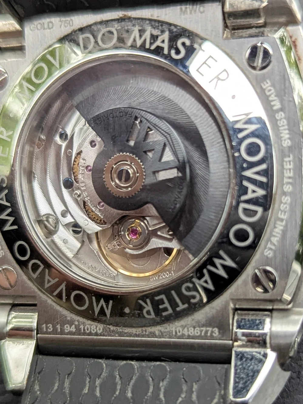 Movado Watch Mens 18K GOLD... MASTER $6995