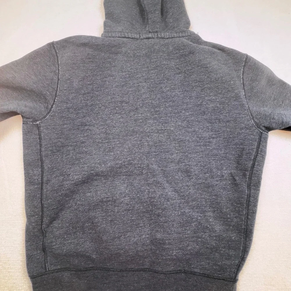 Polo Ralph Lauren Hoodie Mens L Gray Full Zip Heathered Thermal Lined Pony Logo