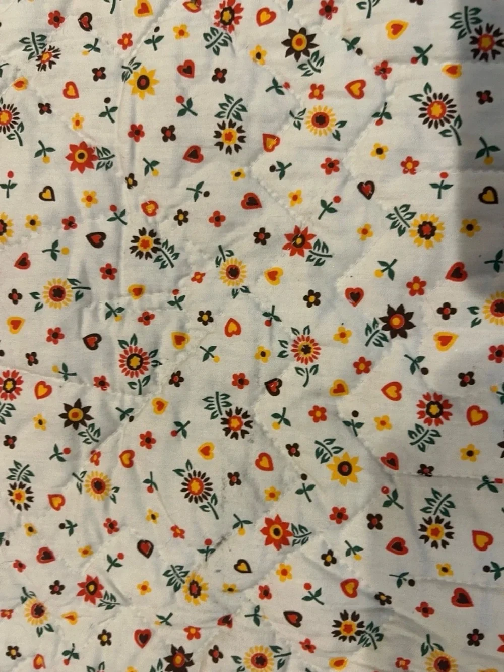 Vintage Handmade Sunbonnet Sue & Overall Sam Lap Quilt Throw Country Farmhouse
