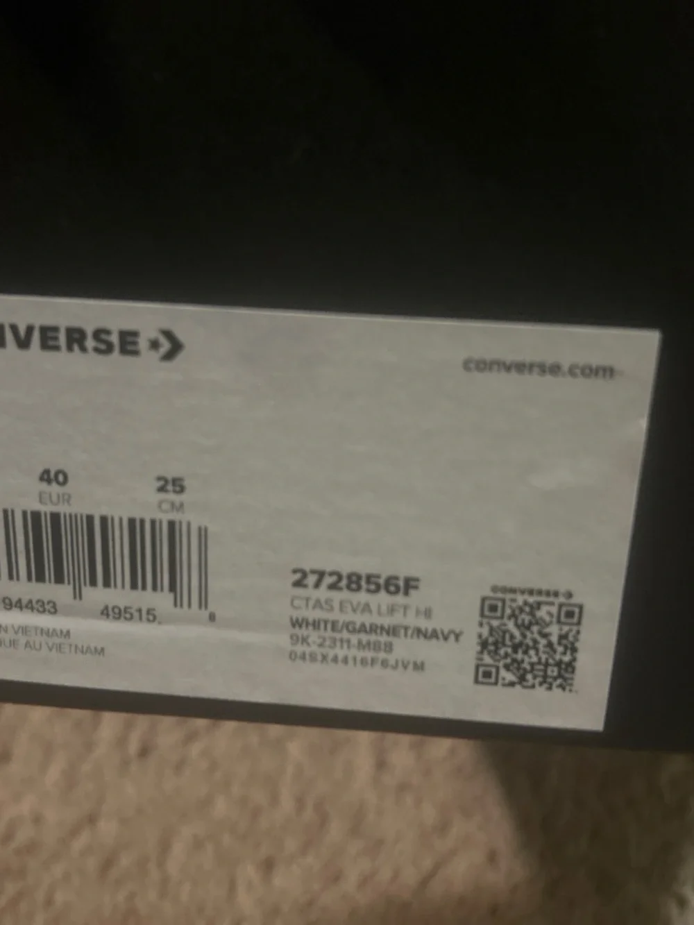 Converse new size