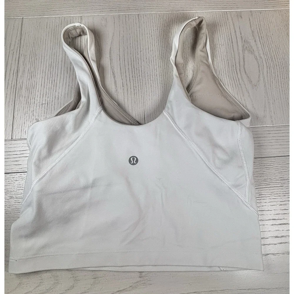 Lululemon Align Top Size 4 Bone Beige/ White Good Condition