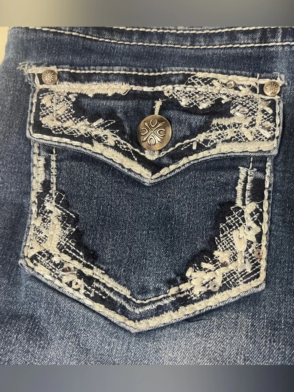 Soundgirl Dark Blue Denim Jean Shorts
